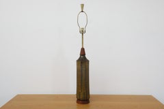 Large Aldo Londi Milano Moderno Bitossi Italian Art Pottery Table Lamp