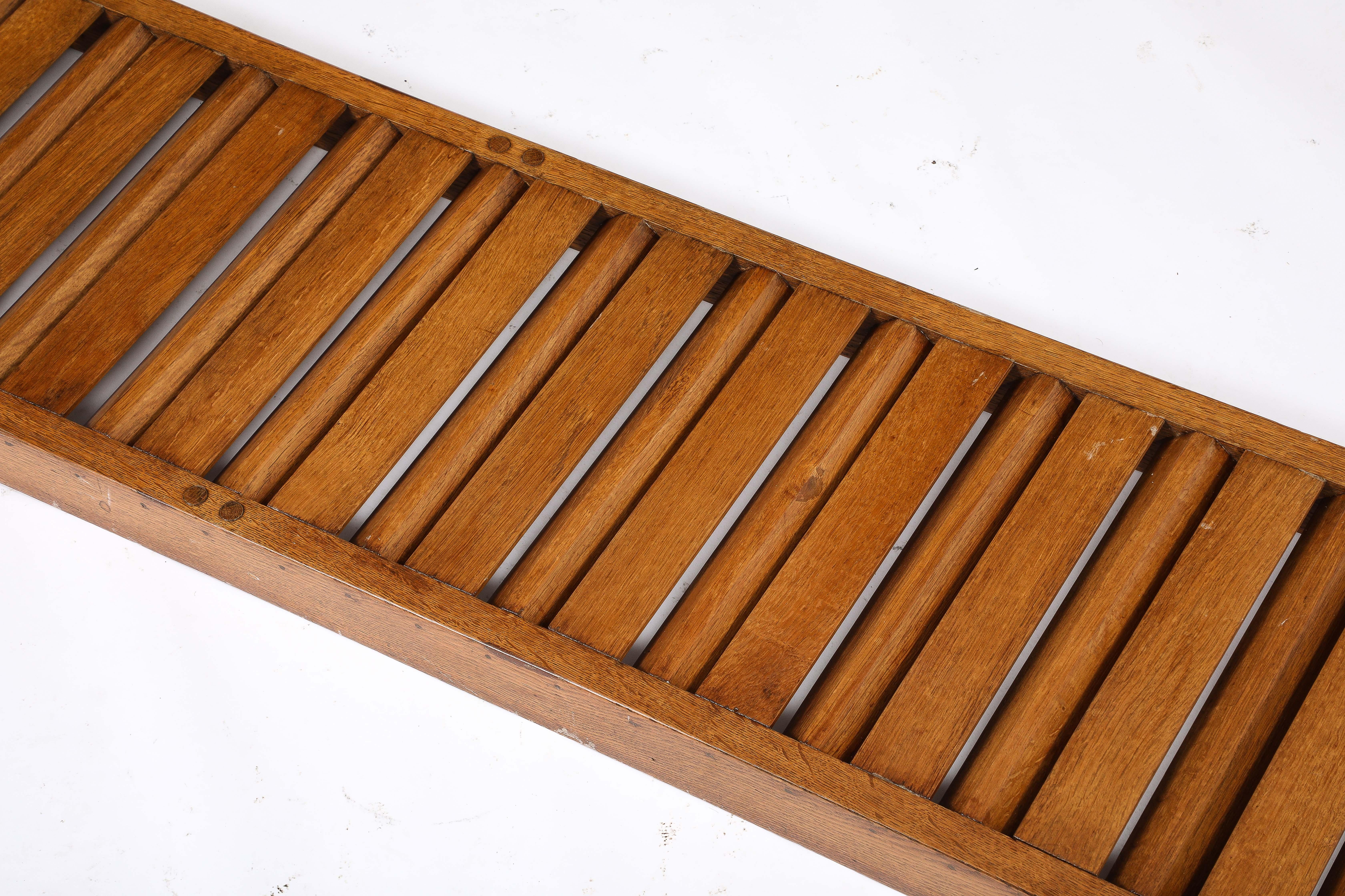 Large All Oak Headboard by Guillerme & Chambron - France 1970's For Sale 7