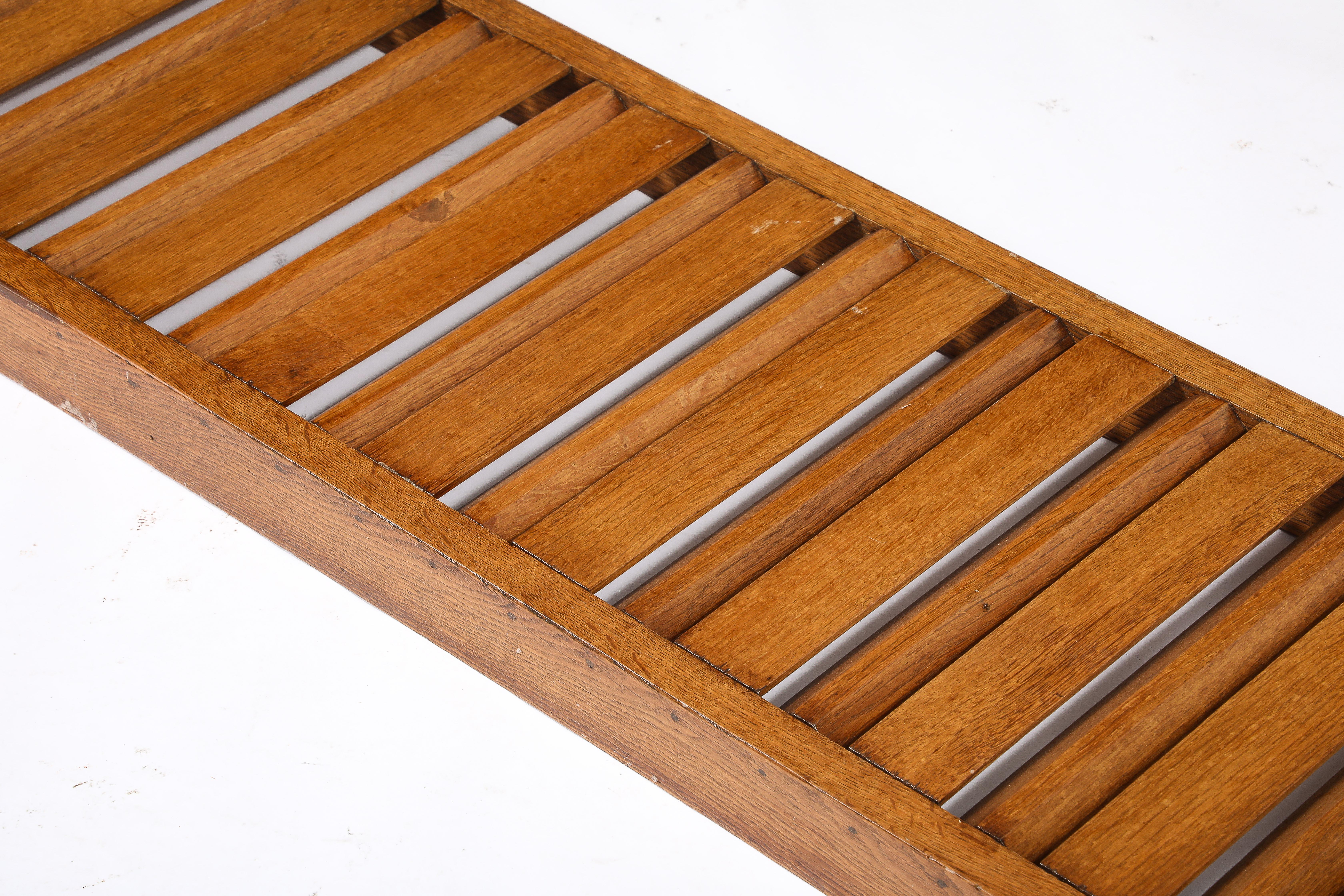 Large All Oak Headboard by Guillerme & Chambron - France 1970's For Sale 11