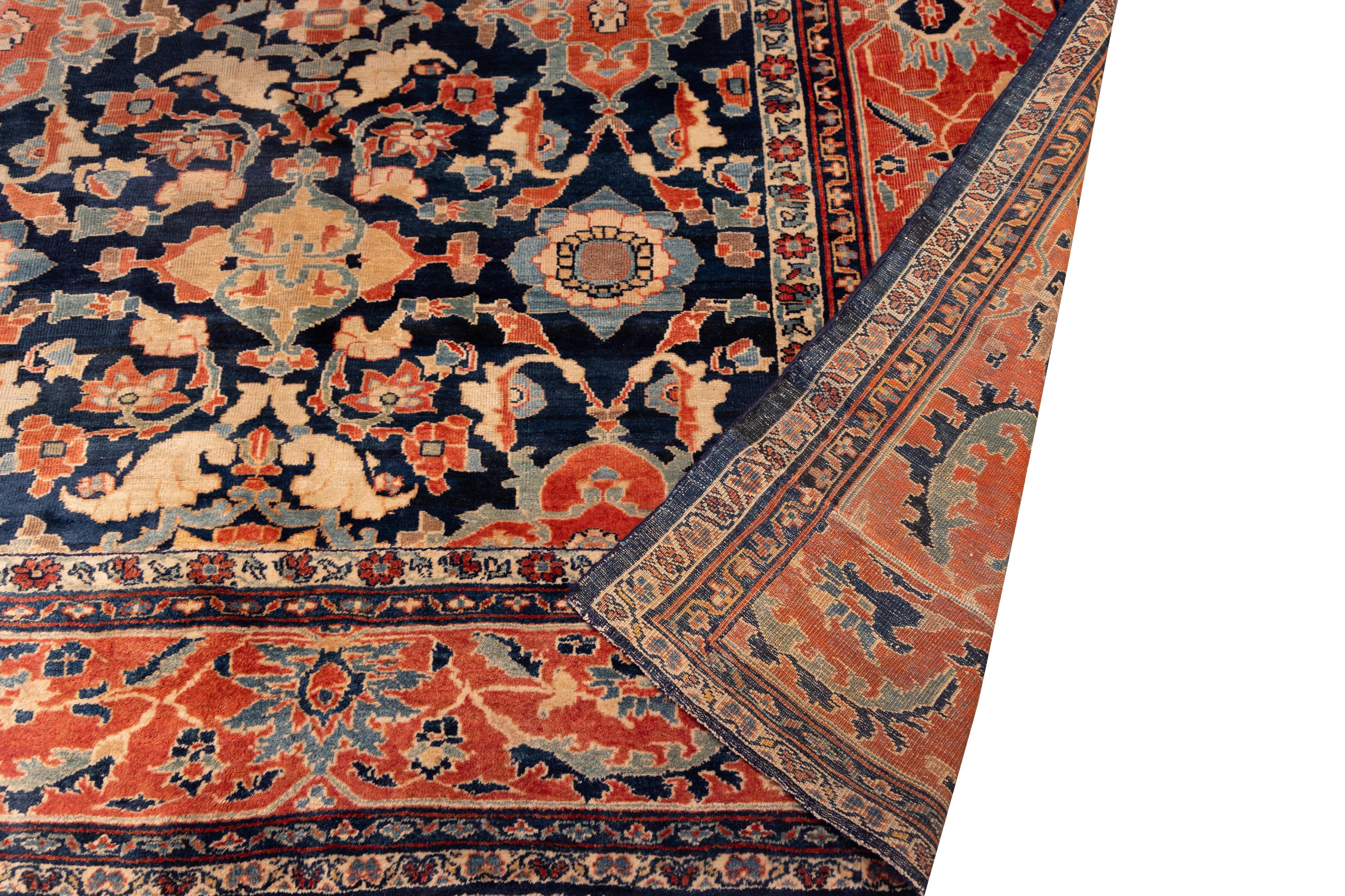 Persian Large all over design ziegler sultanabad early 20th cent. For Sale