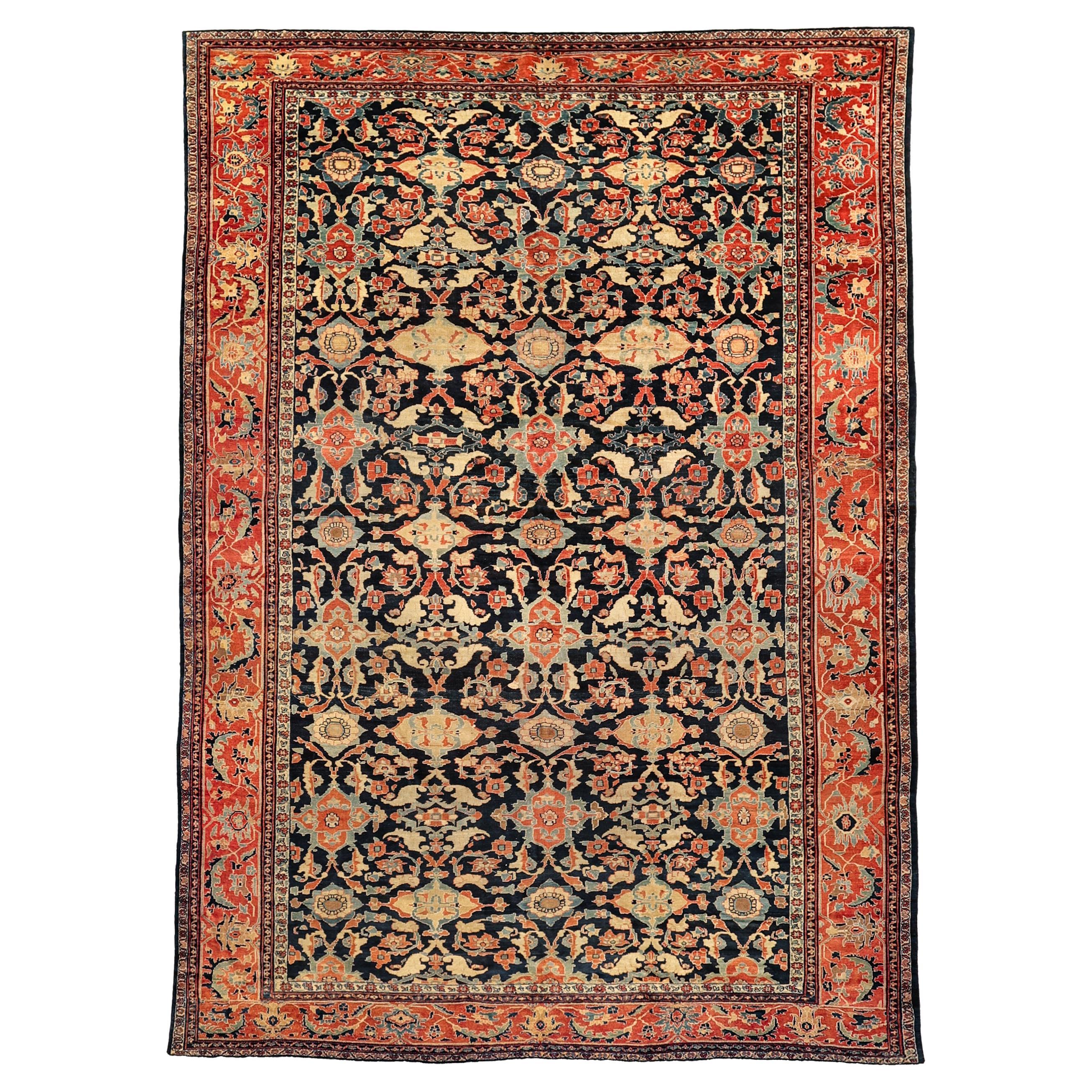 Large all over design ziegler sultanabad early 20th cent. For Sale