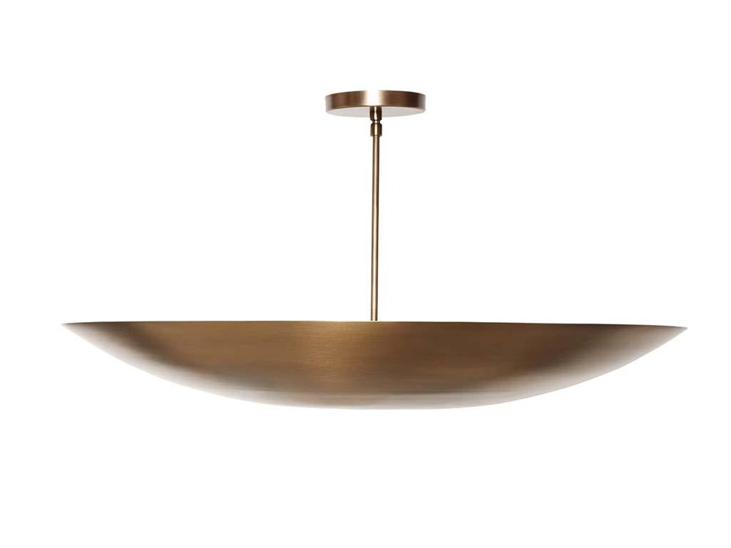 The Alta brass dome features a spun metal shade with a brass canopy and rod. The shade is available in brass or powdercoated metal finishes. Shown here in antiqued brass. 

The Lawson-Fenning Collection is designed and handmade in Los Angeles,
