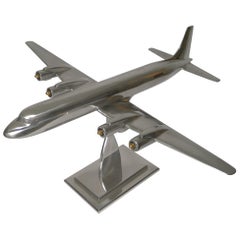 Large Aluminium Douglas DC-7 Model Airplane, circa 1953