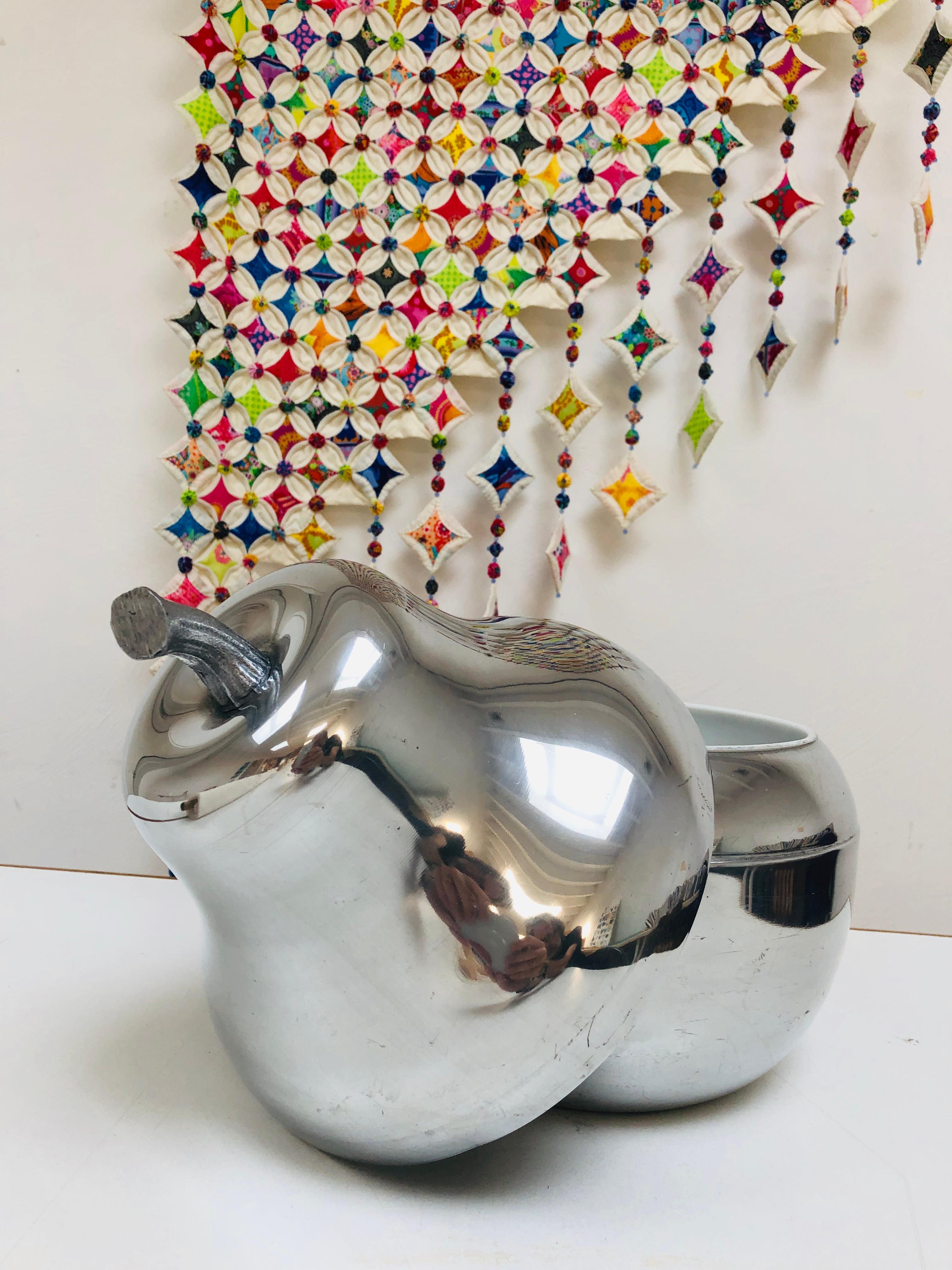 Mid-Century Modern Large aluminium ice bucket in the shape of a pear, 1960 For Sale
