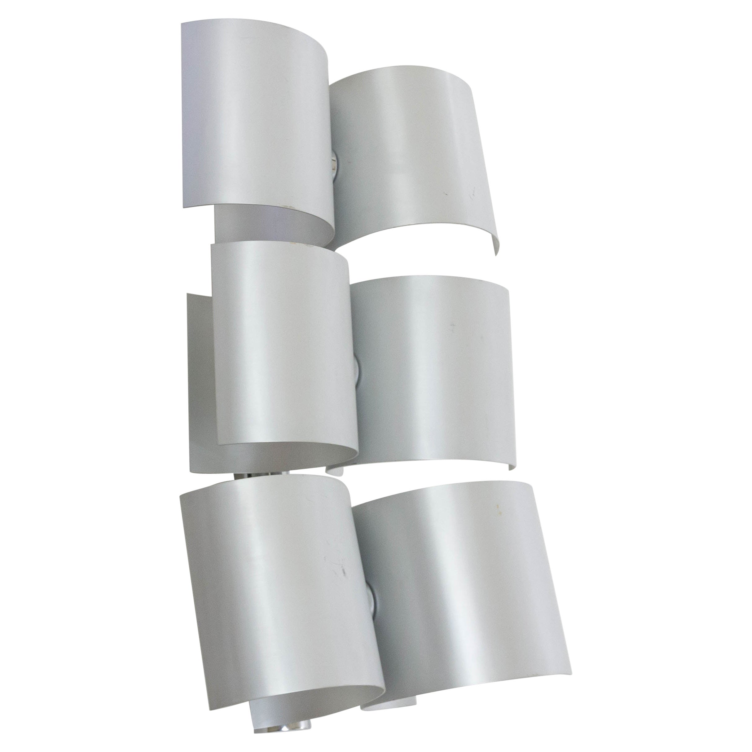 Gran aplique de aluminio de Nucleo Sormani, años 70