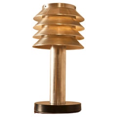 Large Aluminum Disc Table Lamp Attr to Hans Agne Jakobsson