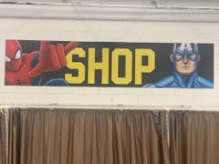 Large Aluminum Super Heroes Panel, 1970s