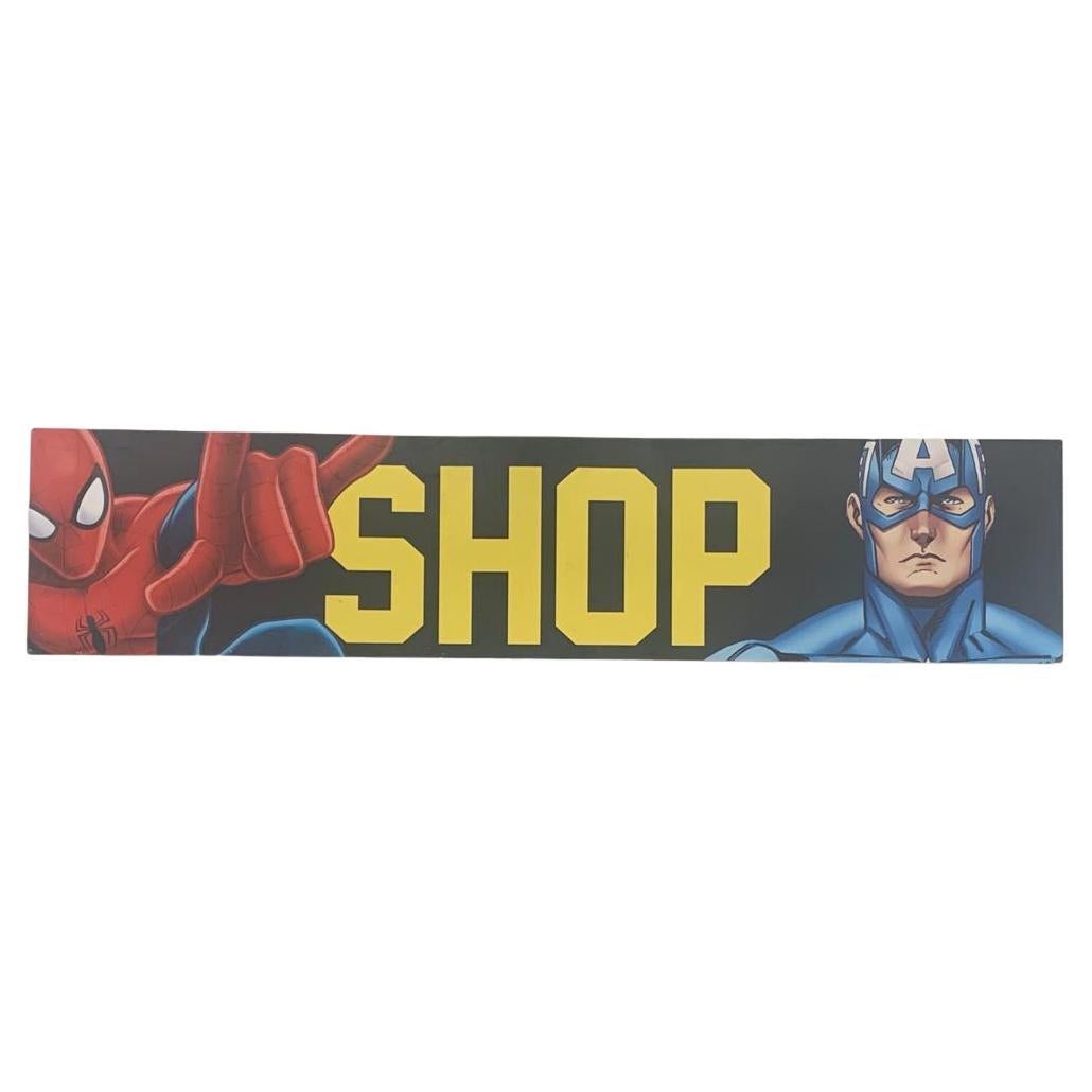 Large Aluminum Super Heroes Panel, 1970s