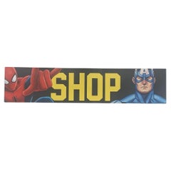 Large Aluminum Super Heroes Panel, 1970s