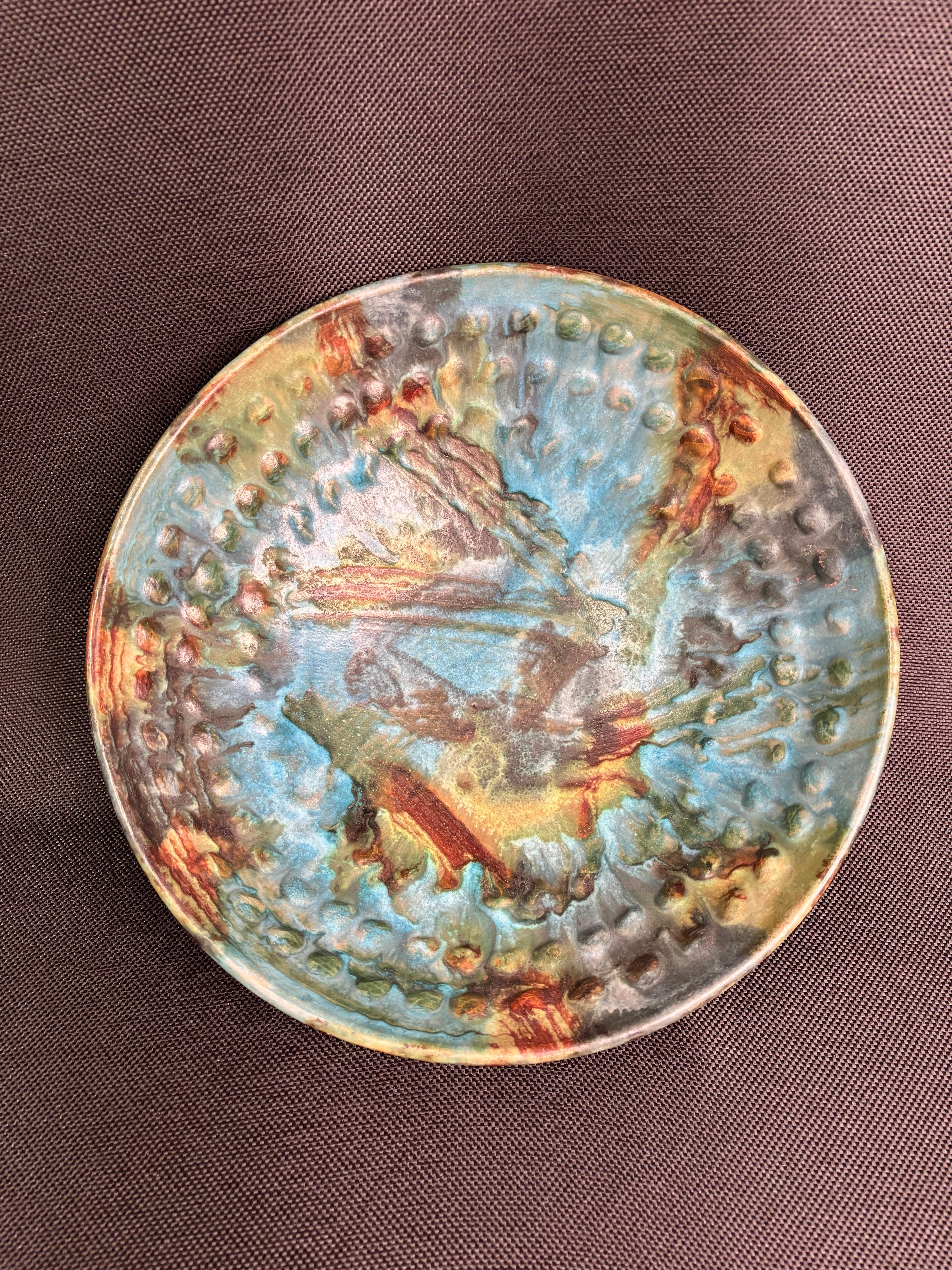 Grand bol coloré en terre cuite 