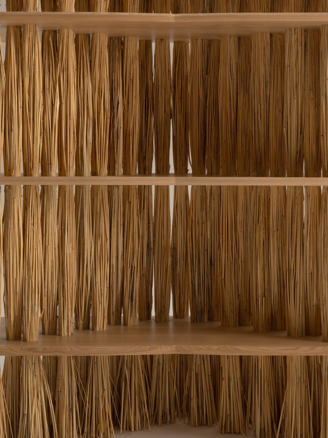 Large AMAS Shelf, Ash wood, Handmade in France In New Condition For Sale In MARSEILLE, FR