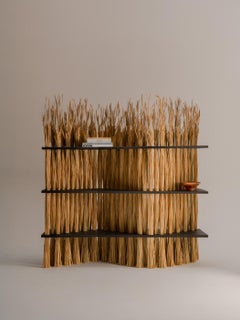 Large AMAS Shelf, Oak stained wood, Handmade in France