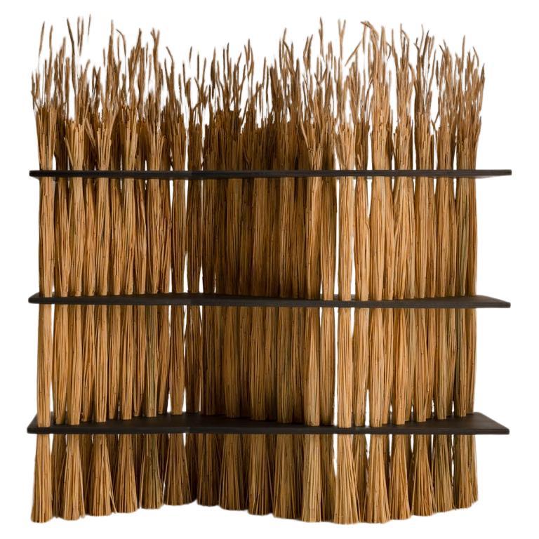 Large AMAS Shelf, Oak stained wood, Handmade in France