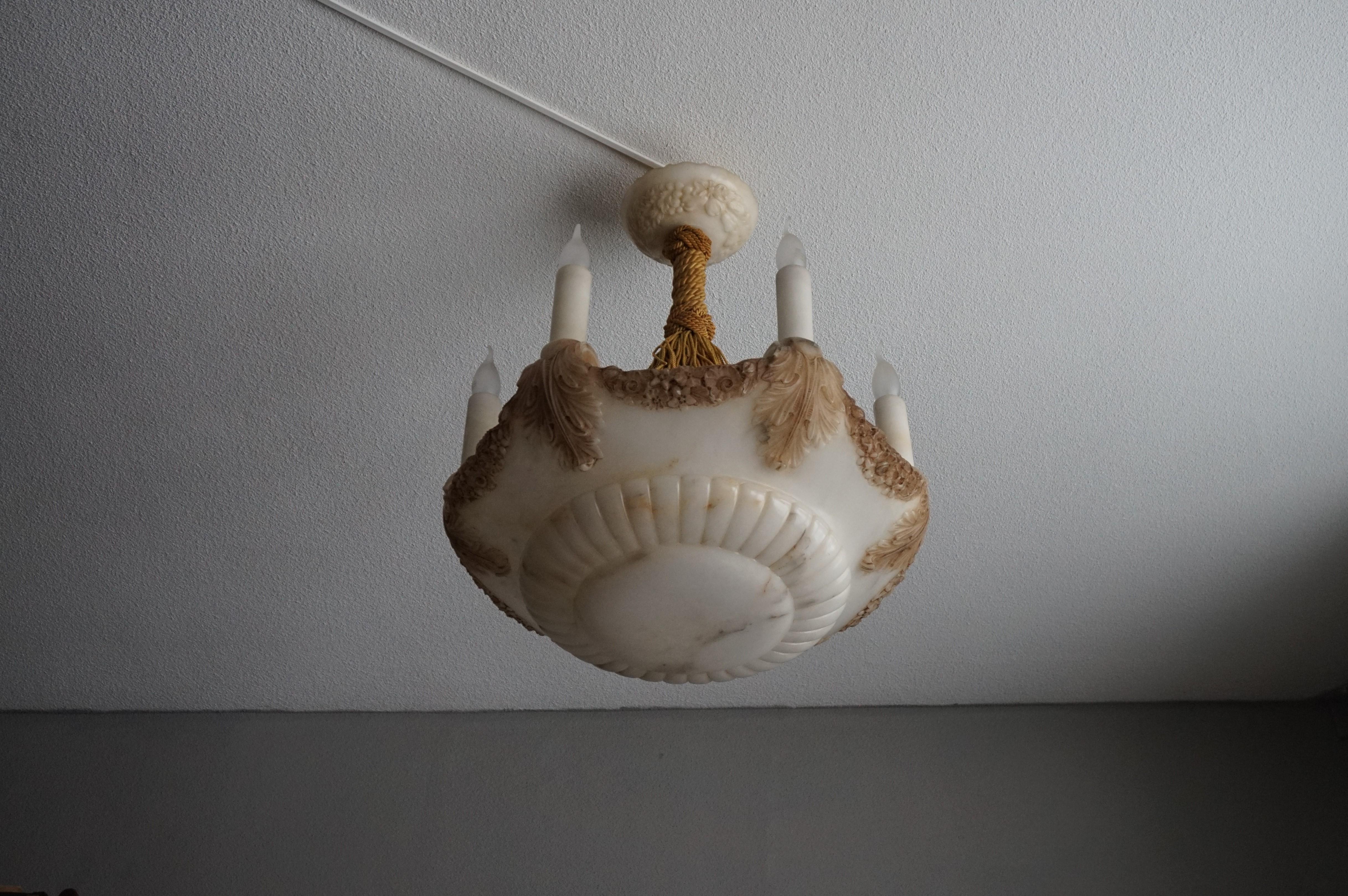 antique alabaster ceiling light