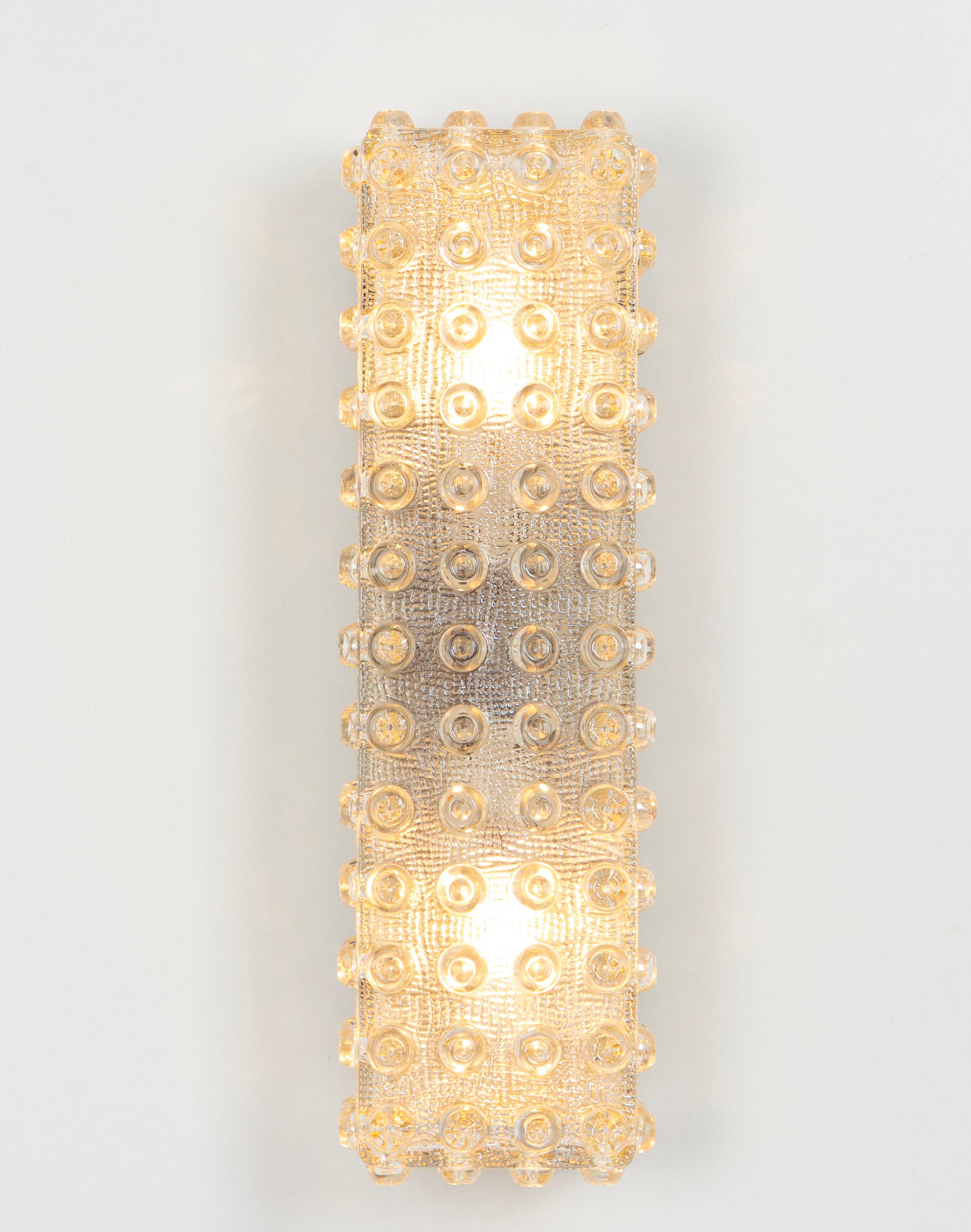 Large Amber Bubble Glass Sconce style Helena Tynell, Limburg, Germany In Good Condition For Sale In Aachen, NRW