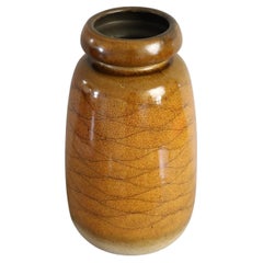 Vintage Large Amber Mid-Century West Germany Vase 116, VEB Haldensleben, 1960s