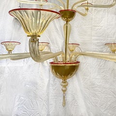 Large Amber Murano Chandelier