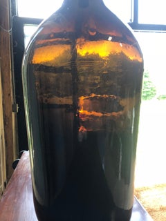 Large Amber Wine Bottle, French 19th Century