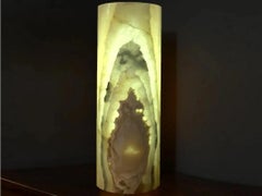 Large Ambient  cylinder shaped Table or floor Lamp in Onyx