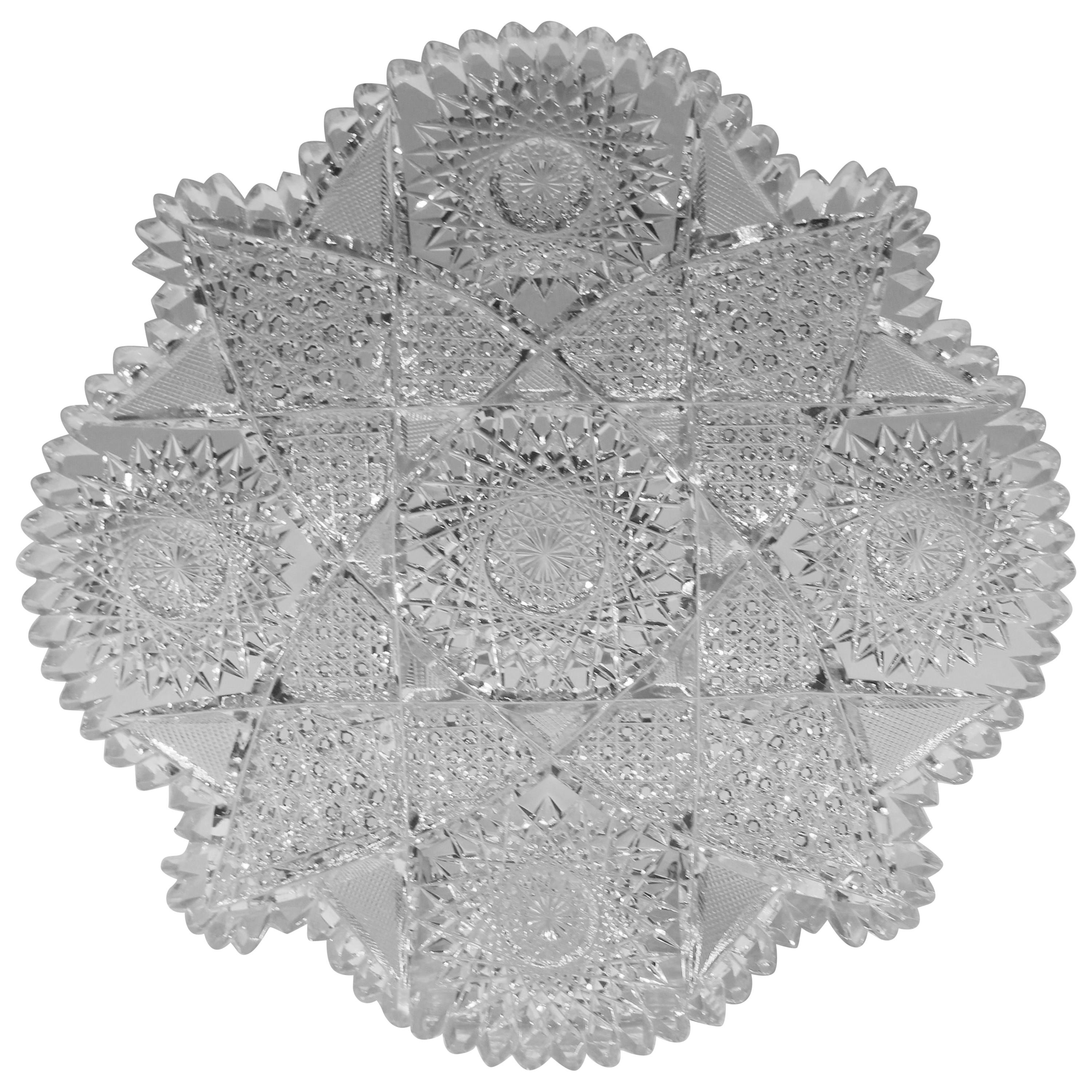 Large American Brilliant Cut Glass Tray at 1stDibs