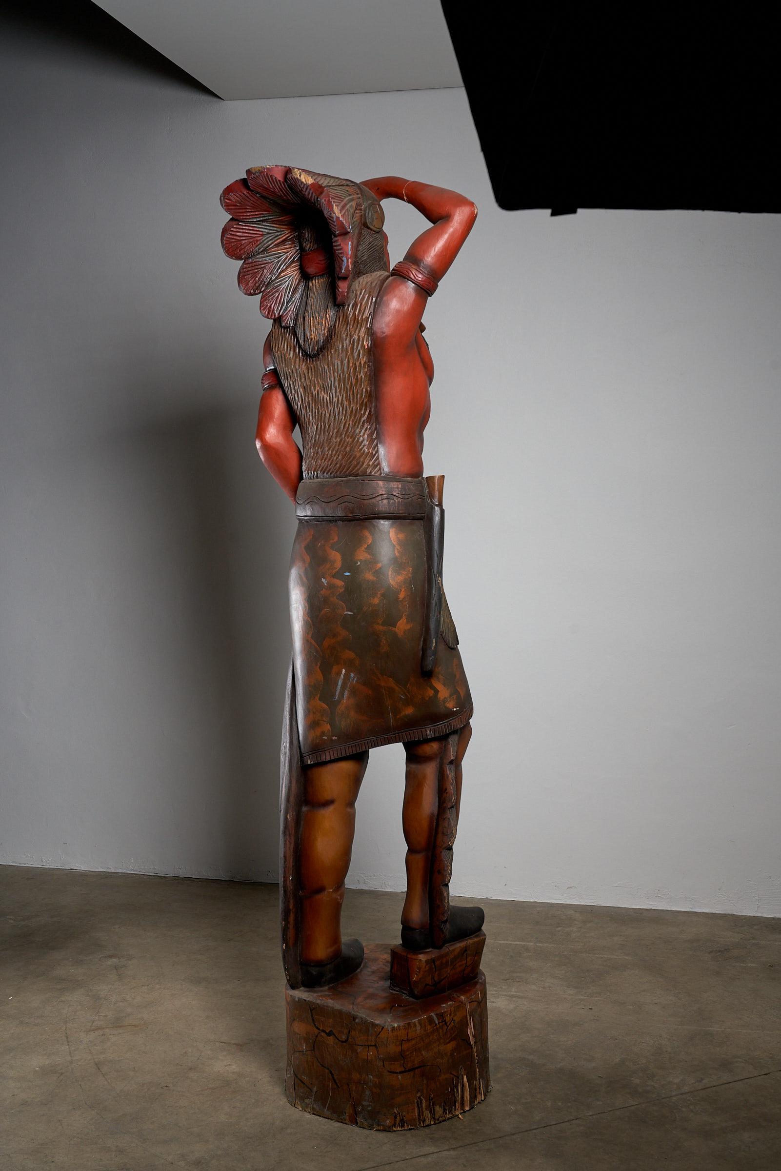 Large American Carved Cigar Store Indian Chief, 2.4 Meter Heigh For Sale 2