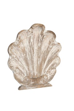 Large American Carved Wood And Painted Shell