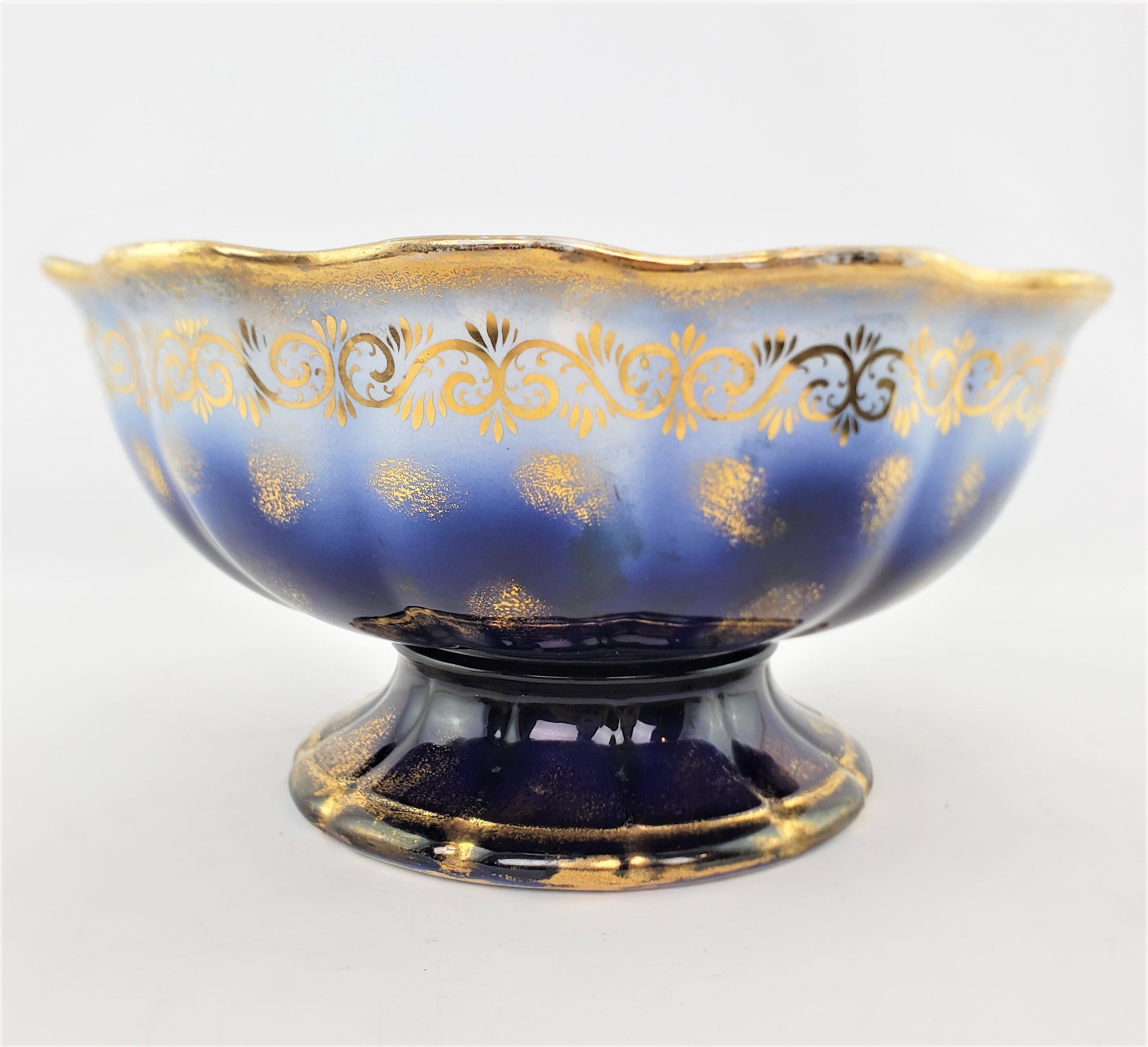 Large American China Co. Bowl with Grape and Vine Decoration & Gilt Accents For Sale 8