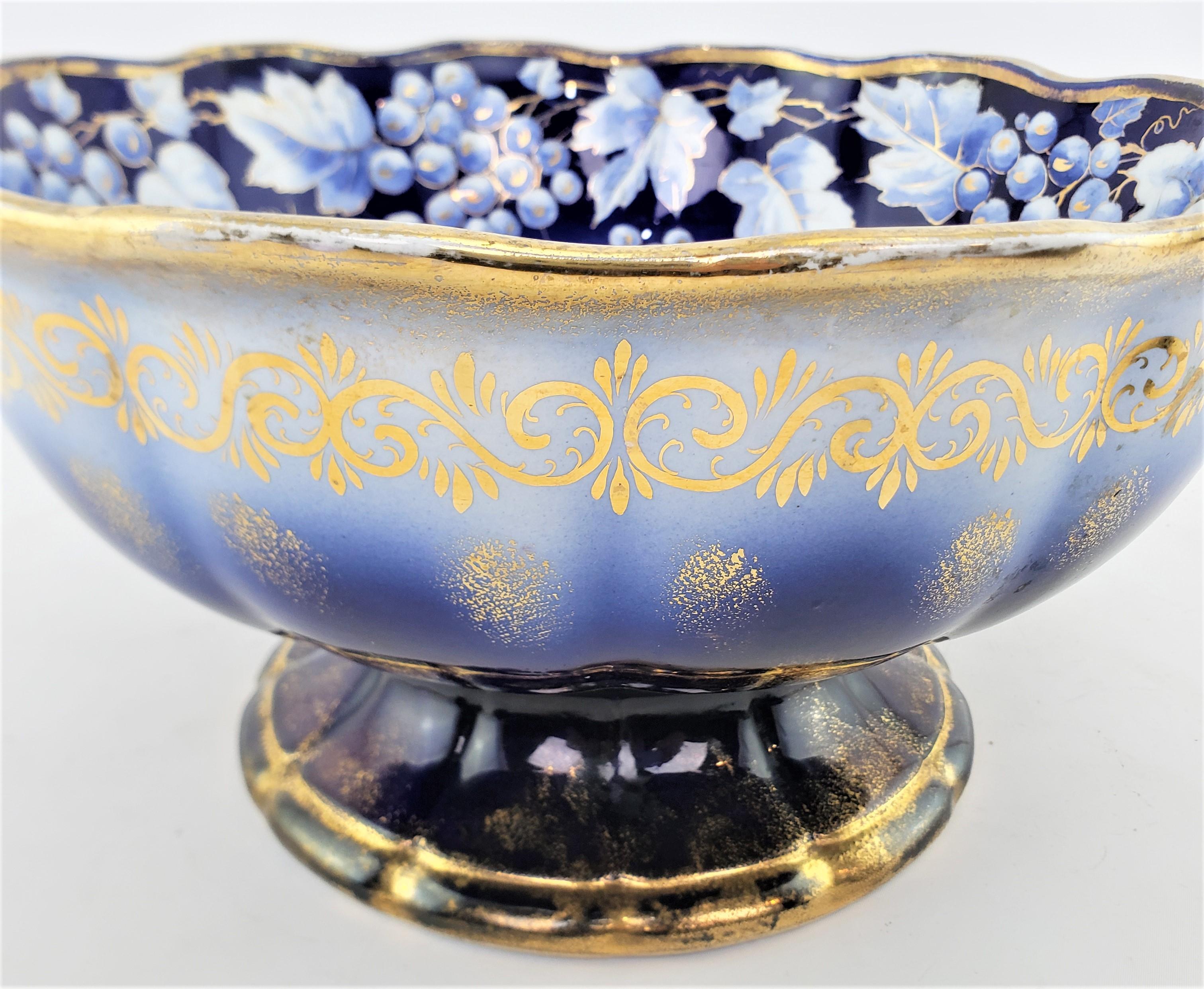 Large American China Co. Bowl with Grape and Vine Decoration & Gilt Accents For Sale 9