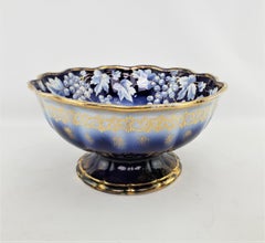 Large American China Co. Bowl with Grape and Vine Decoration & Gilt Accents