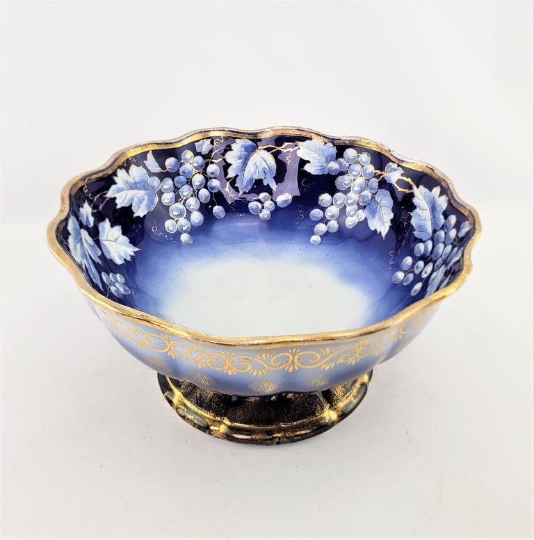 Large American China Co. Bowl with Grape and Vine Decoration and Gilt