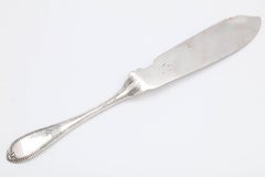 Large American Coin Silver '.900' Cake Saw/Knife