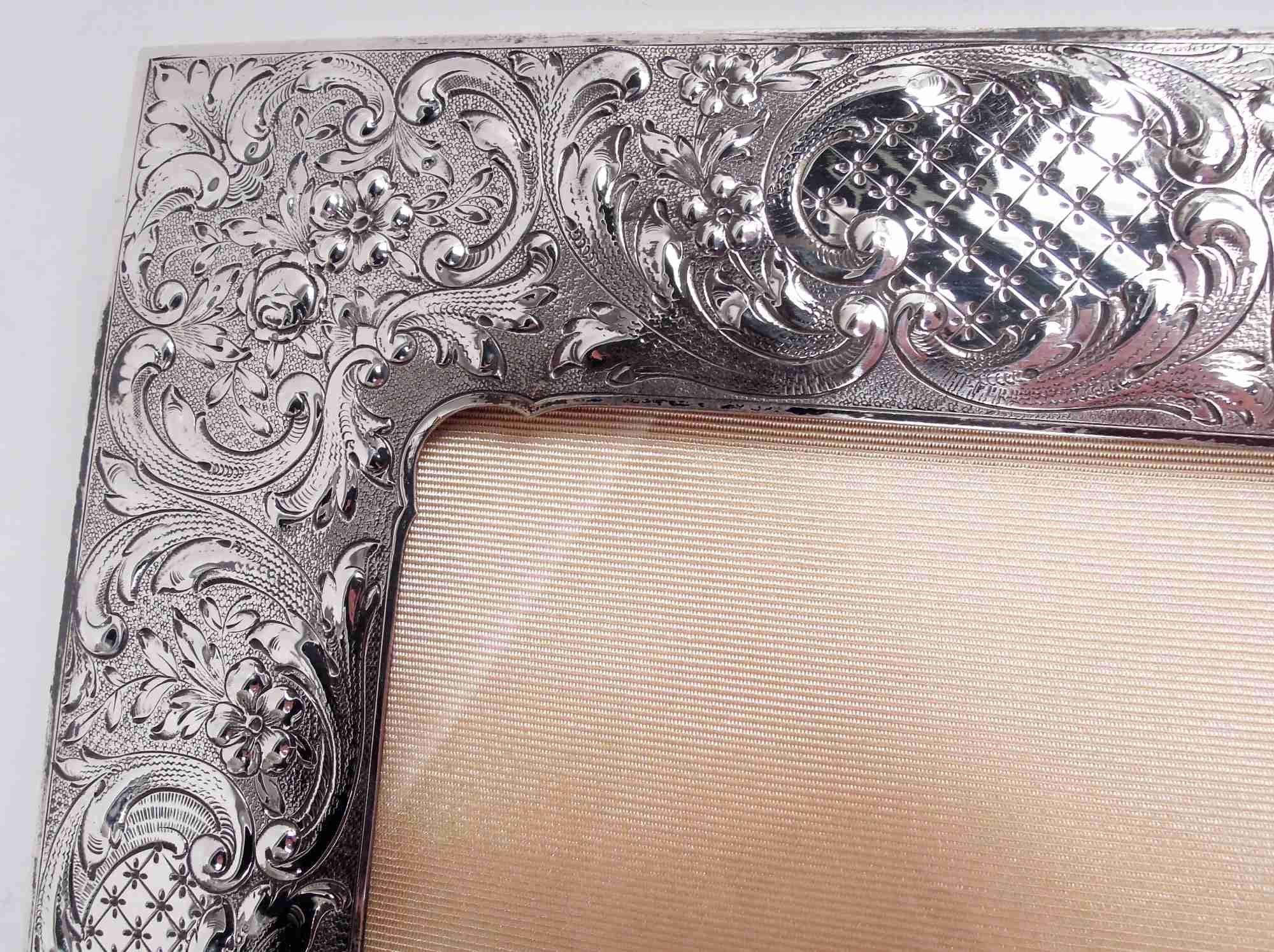 Americano Grande cornice americana edoardiana classica in argento sterling in vendita
