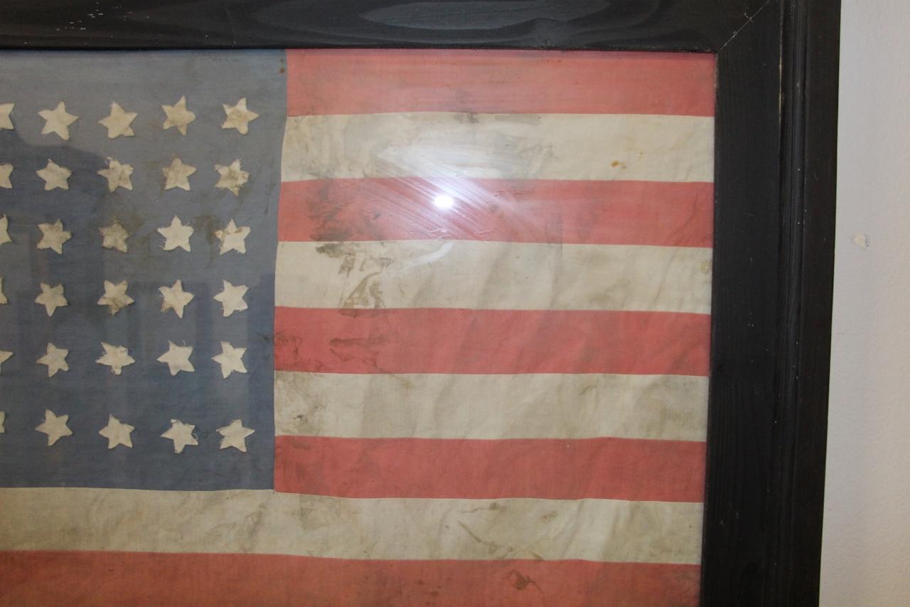 Mid-Century Modern Large American Flag World War II Box