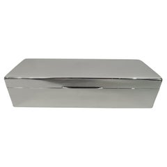 Large American Modern Sterling Silver Cigarette Box by Udall & Ballou
