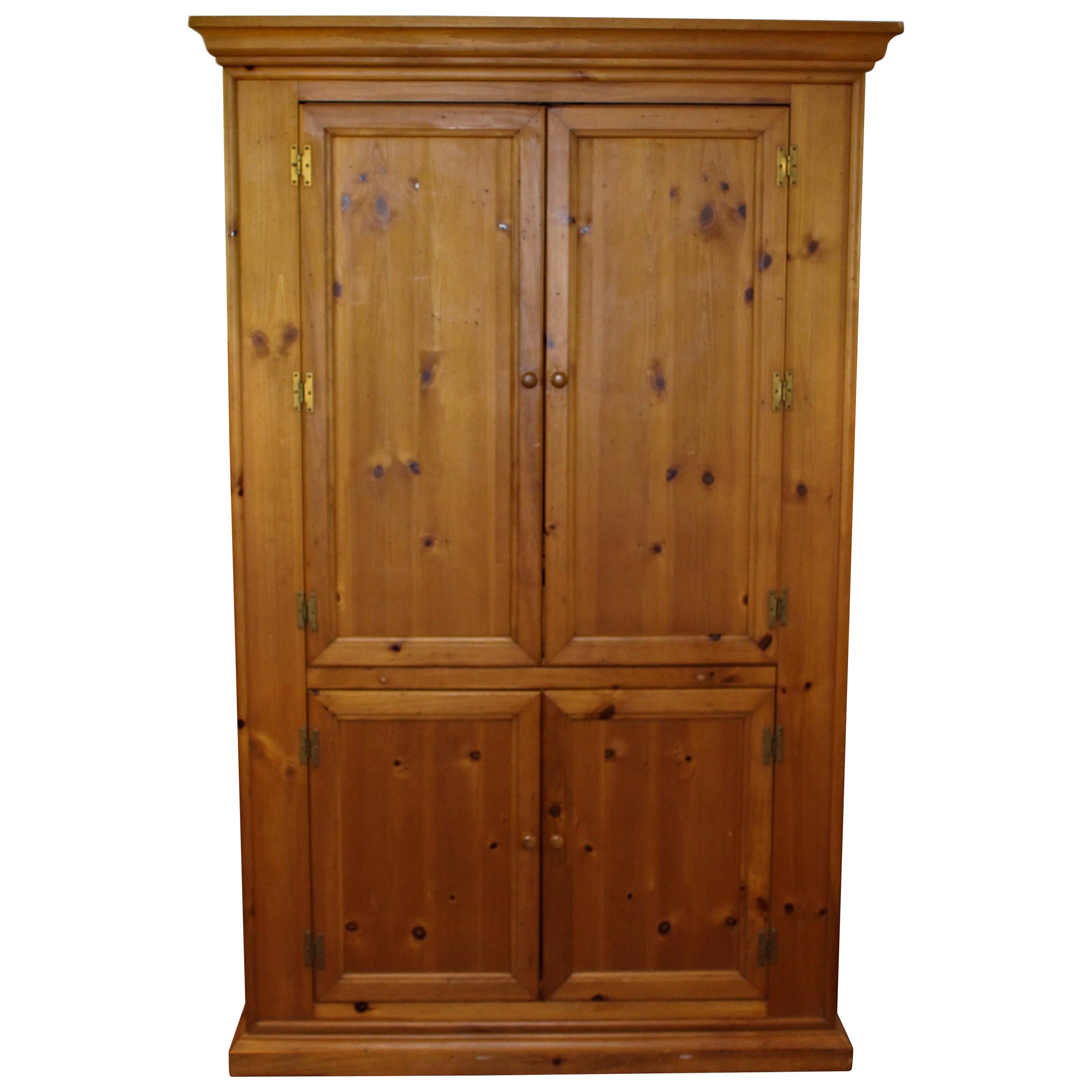 Large American Pine Entertainment and Storage by Lane at