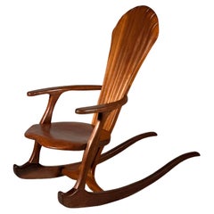 Large American Shell Back Rocking Chair C.1950