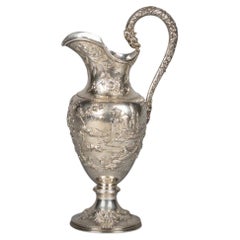 Large American Silver Landscape Pitcher, Kirk and Sons, circa 1880
