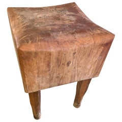 Large American Square Butchers Block Table