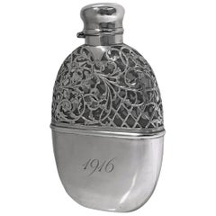 Large American Sterling Flask, circa 1900