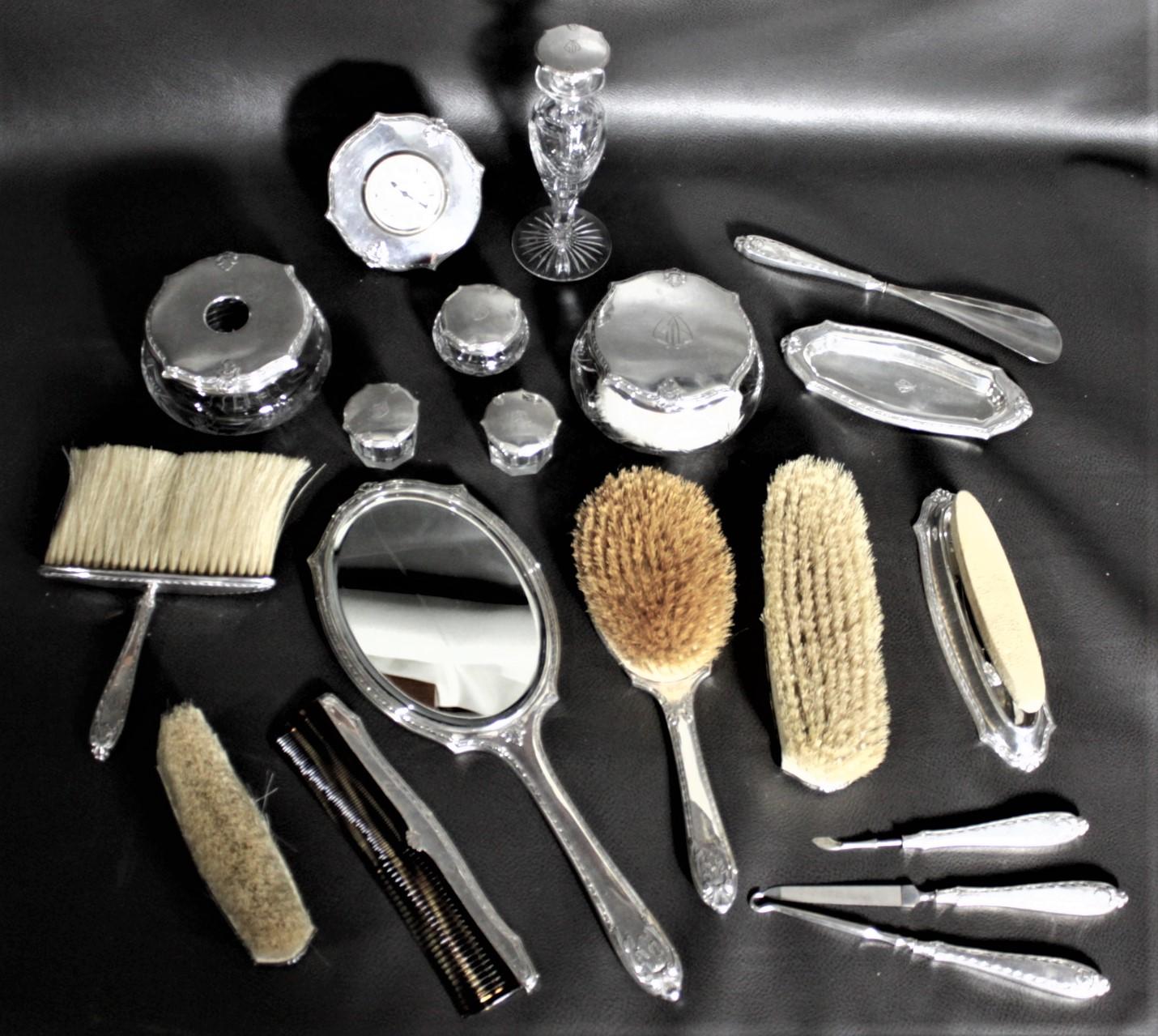 sterling silver vanity set