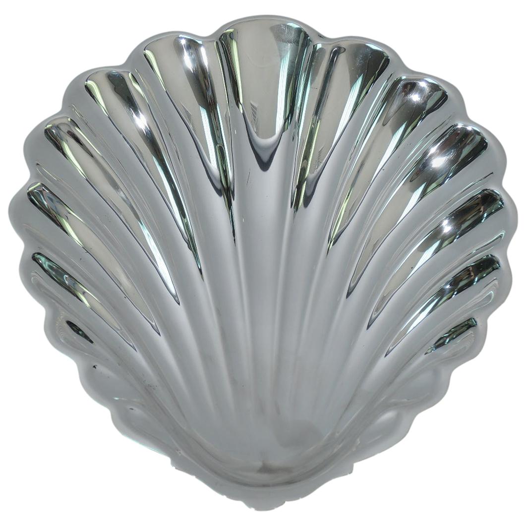 Large American Sterling Silver Scallop Shell Bowl by Gorham