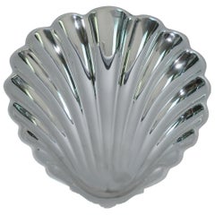 Large American Sterling Silver Scallop Shell Bowl by Gorham