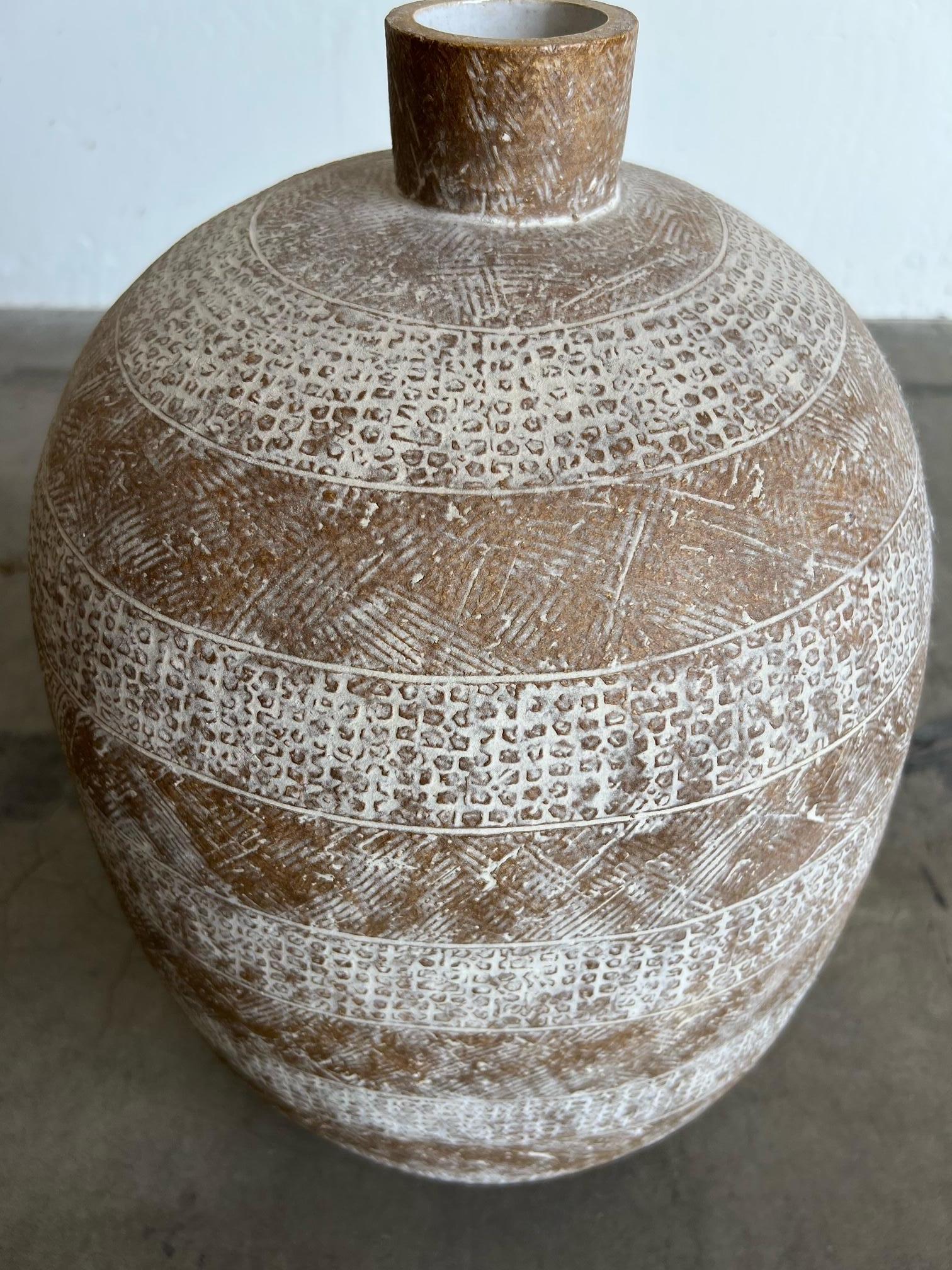 20th Century Large American Stoneware Vase, Claude Conover, 