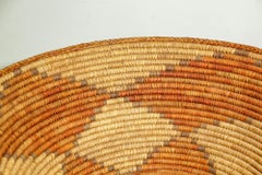 Large American Western Basket Vintage Woven Reed 1950s