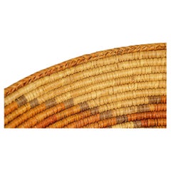 Grand Panier Western Américain Vintage Woven Reed 1950s