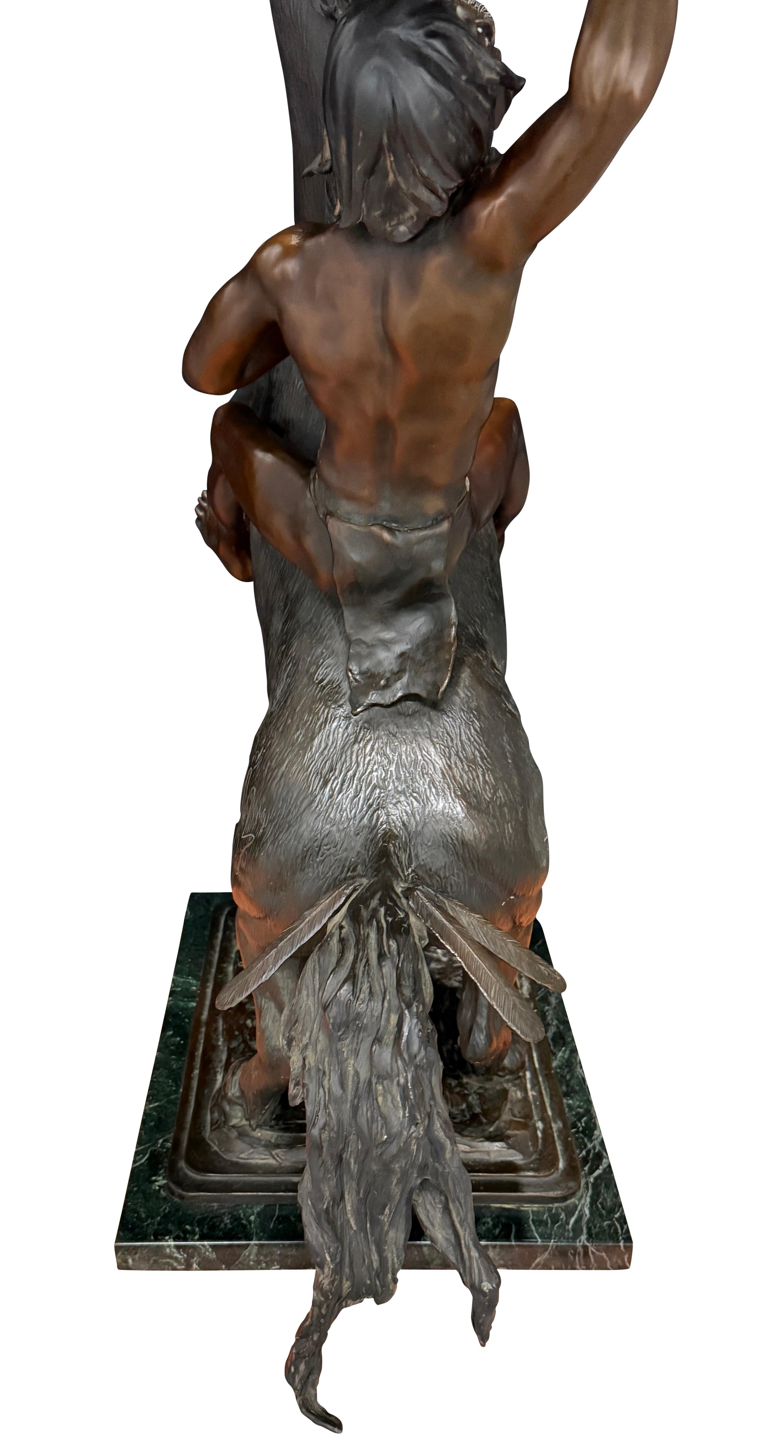 Grande scultura occidentale americana in bronzo di Stan Johnson in vendita 4