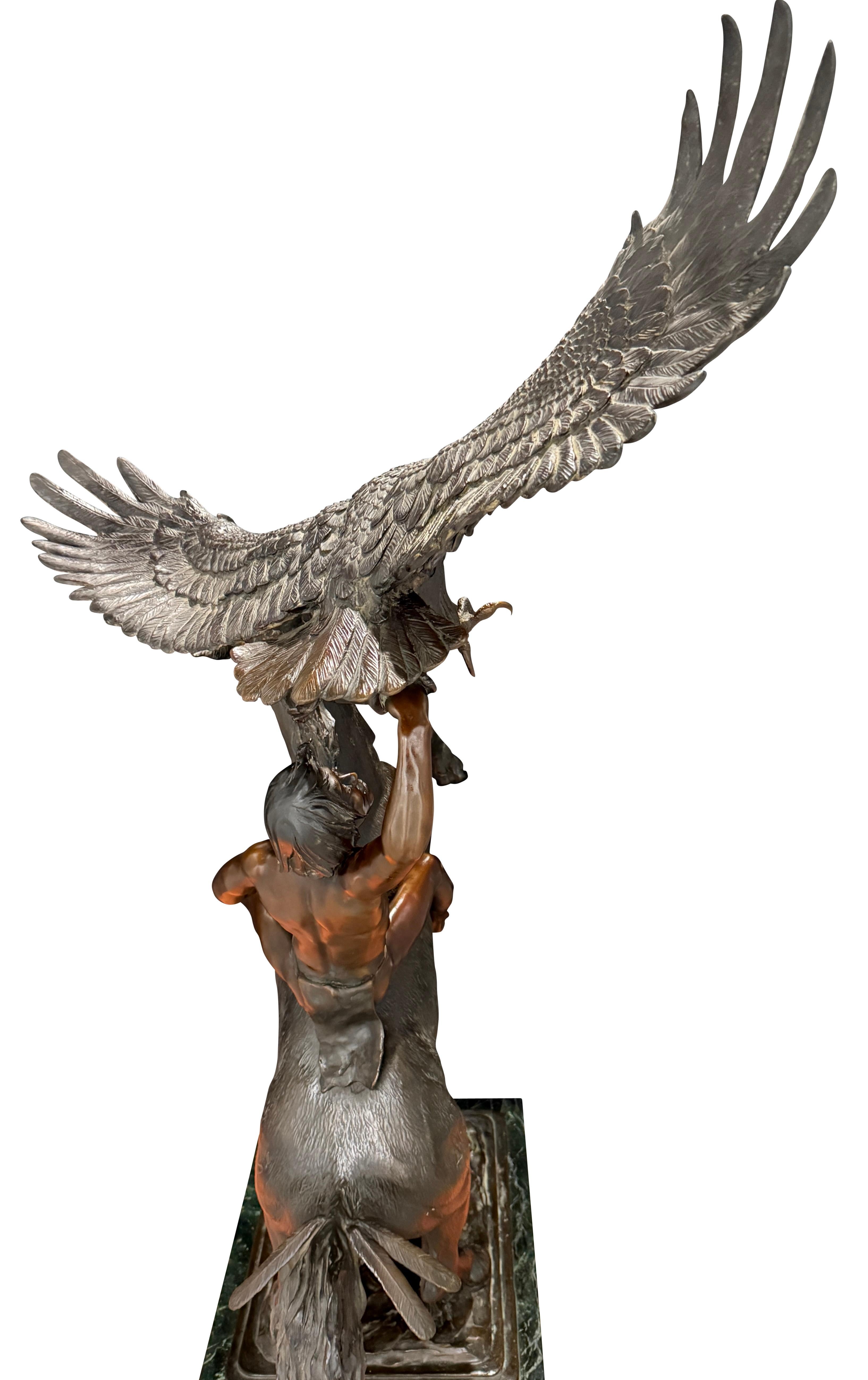 Grande scultura occidentale americana in bronzo di Stan Johnson in vendita 3