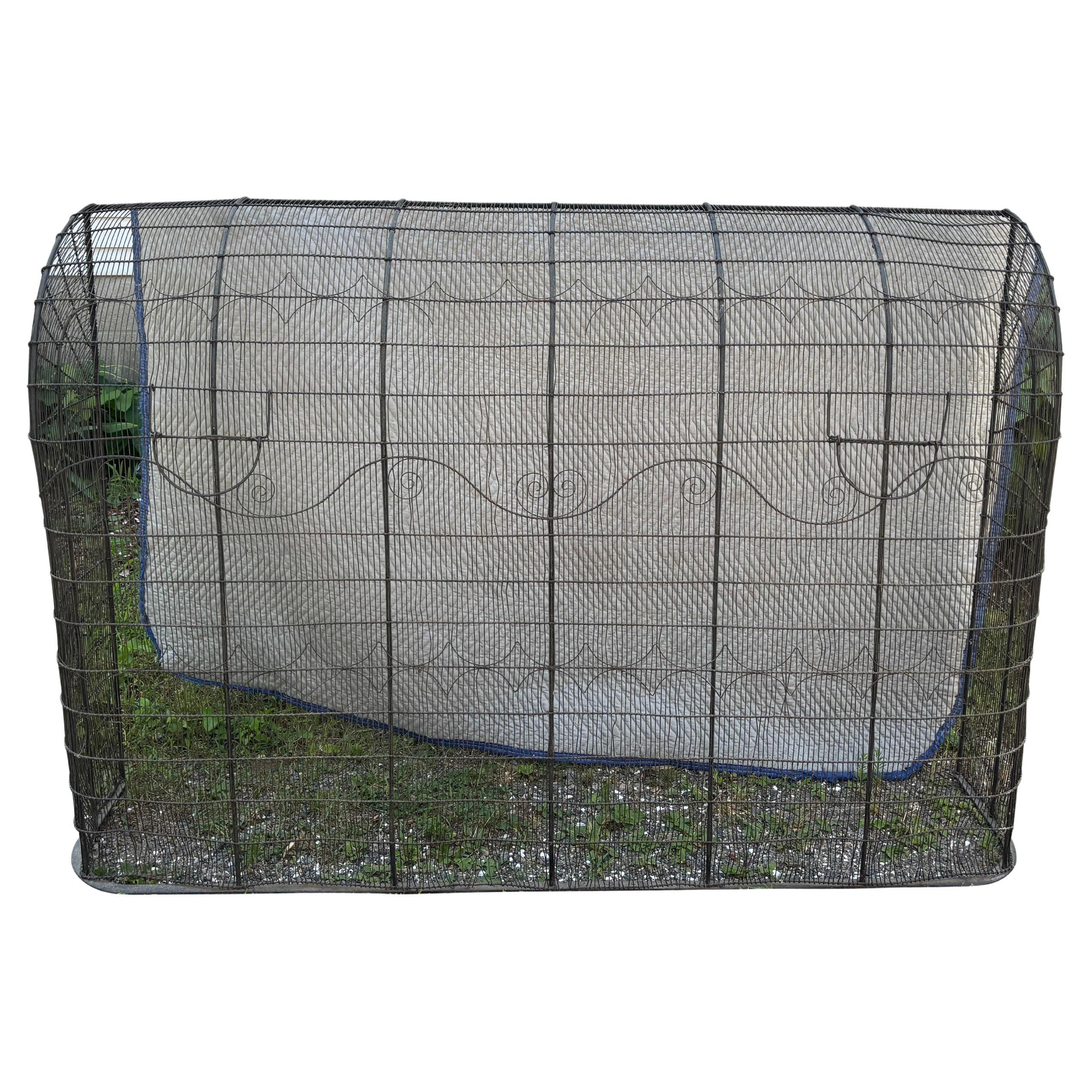 Large American Wire Fireplace Screen For Sale