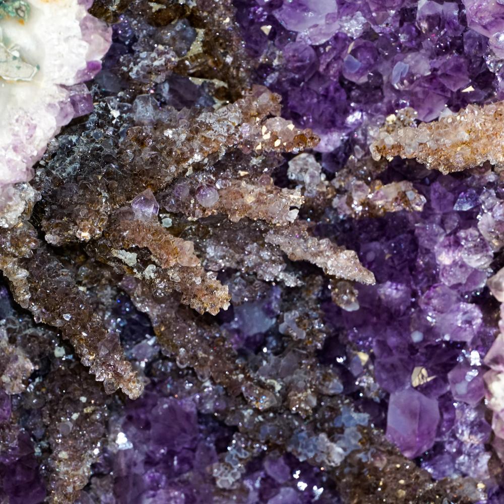 Brazilian Large Amethyst Cluster Geode with Stalactites From Brazil For Sale