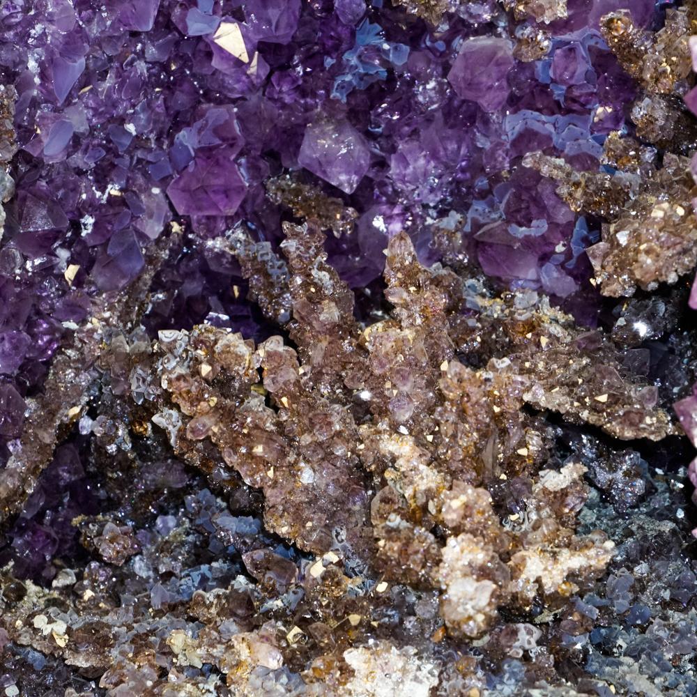 Large Amethyst Cluster Geode with Stalactites From Brazil In New Condition For Sale In New York, NY